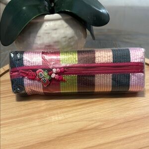 Multicolor Striped Women's cosmetic Bag